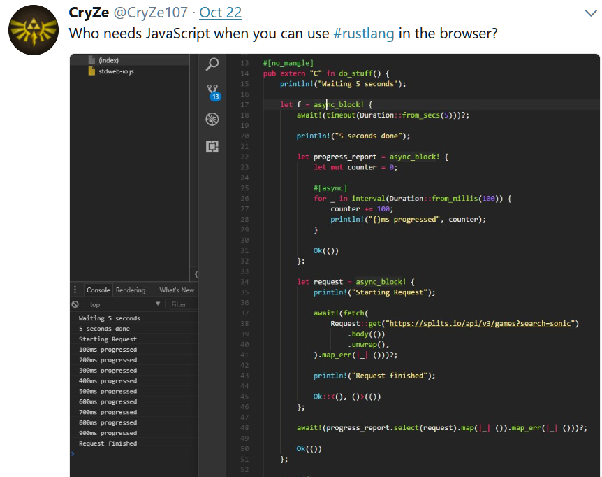 Rust in the browser